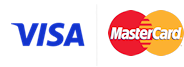 Visa and Mastercard logos